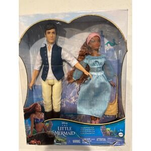 Disney The Little Mermaid Ariel & Prince Eric Doll Set Mattel Live Action HLX12